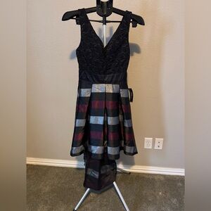 Venus Black and Silver Shimmer High Low Dress Sz 4